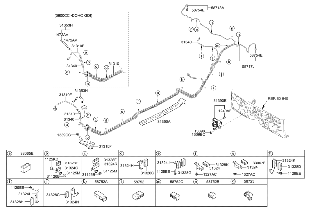 Hyundai 58723-2M500 Connector Assembly-Brake Fuel Line