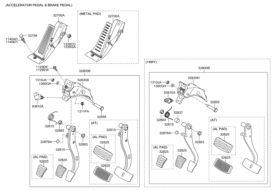 Hyundai 32830-2M000 Member-Pedal Support