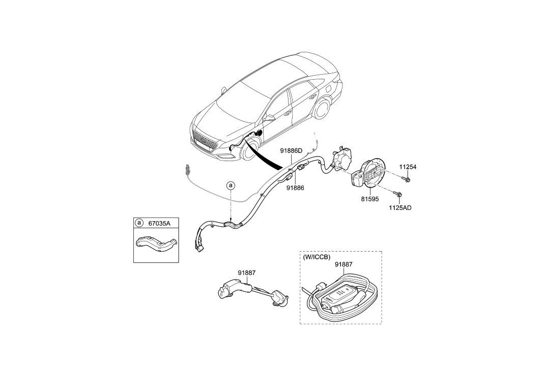 Hyundai 91886-E6500 Cable Assembly-Inlet Emergency