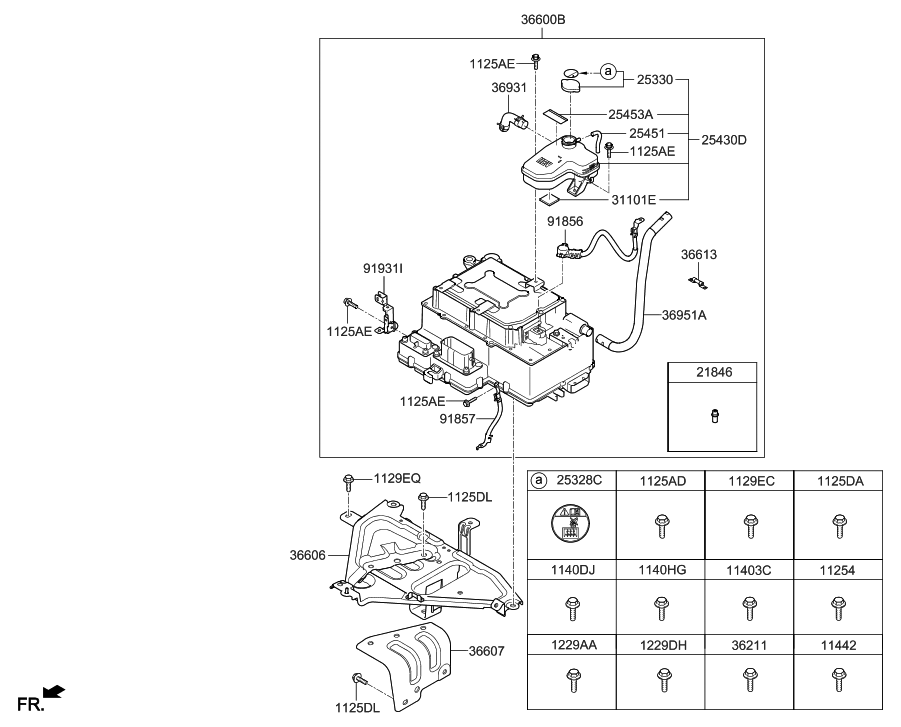 Hyundai 36600-3D020 HPCU Reservoir Module