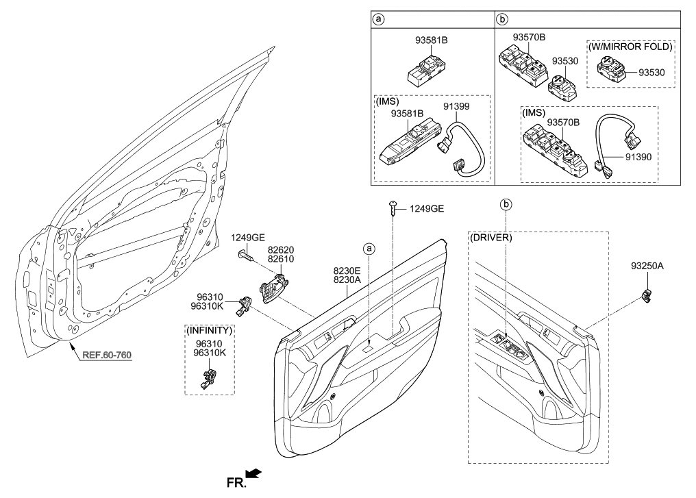 Hyundai 82306-F2SY0-XUC Panel Assembly-Front Door Trim,RH