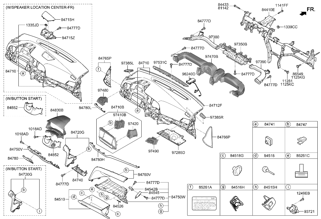 Hyundai 84750-F2101-PKG Panel Assembly-Lower Crash Pad,LH