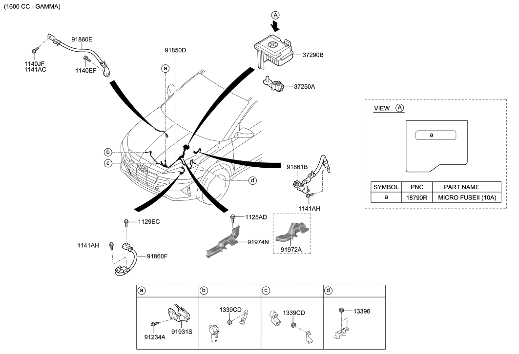 Hyundai 91971-F2095 Protector-Wiring