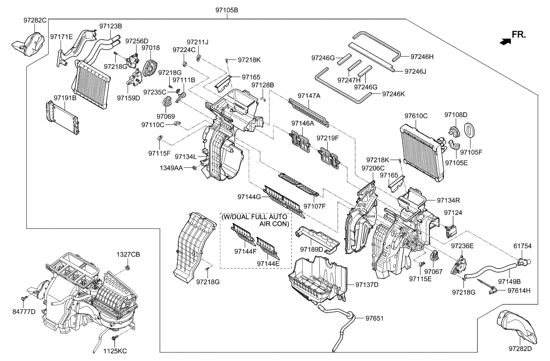 Hyundai 97205-F2CF0 Heater & Evaporator Assembly