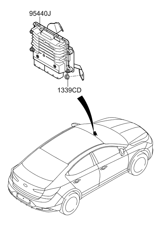 Hyundai 95440-2DCE2 T/M Control Unit