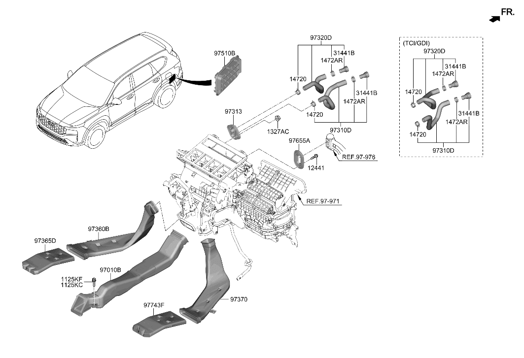 Hyundai 97311-S2AA0 Hose Assembly-Water Inlet