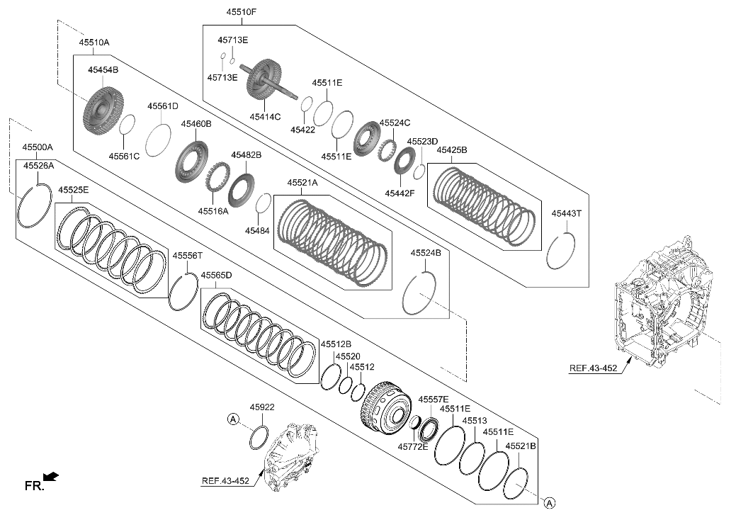 Hyundai 45464-4G600 Spring-Under Drive Clutch RETU