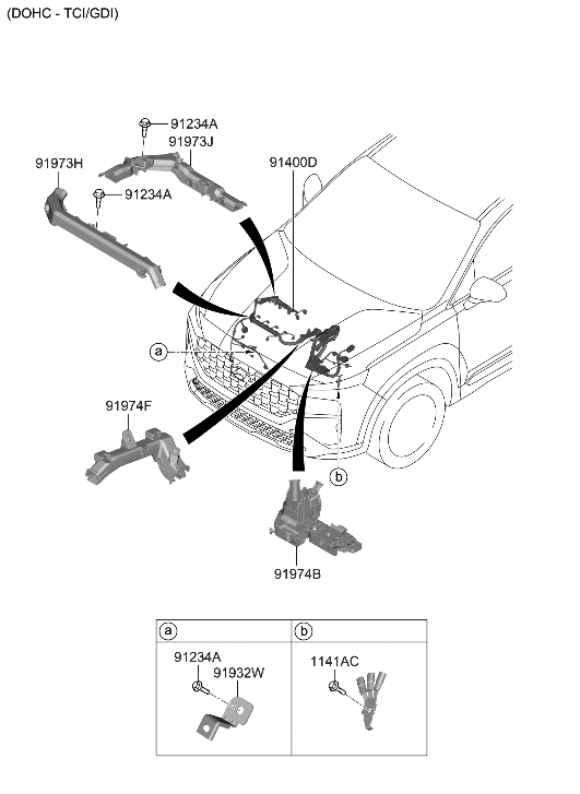 Hyundai 91961-L1540 Protector-Wiring