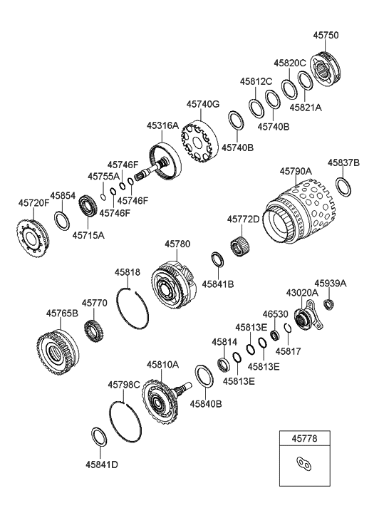 Hyundai 45701-4E010 Shaft Assembly-Input