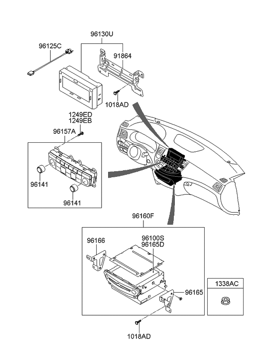 Hyundai 00201-G211A-FLT AM/FM+Cd+Xm+Bt 2011 Genesis