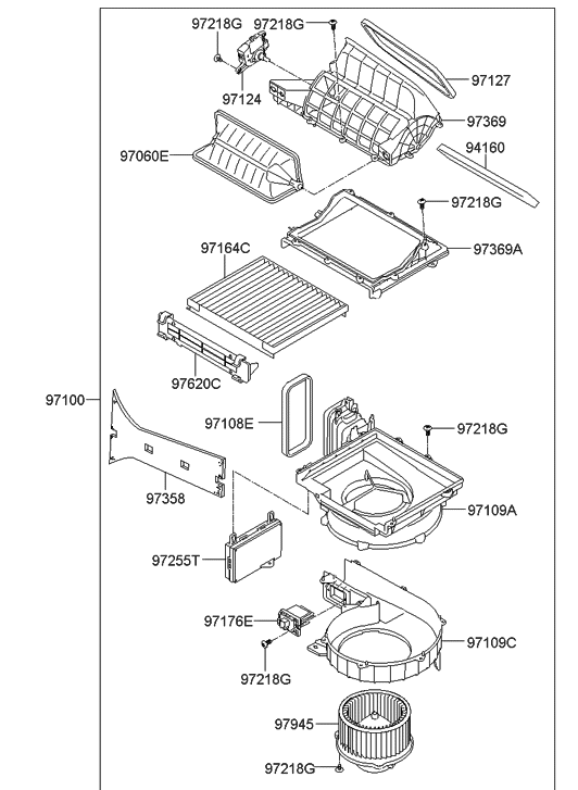 Hyundai 97100-3M800 Blower Unit