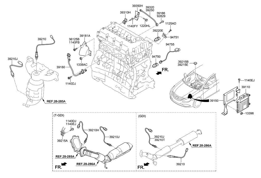 Hyundai 39215-2G560 Oxygen Sensor Metal Clip