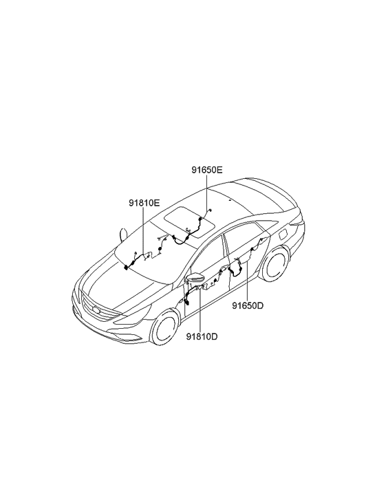 Hyundai 91600-3Q070 Wiring Assembly-Front Door(Driver)