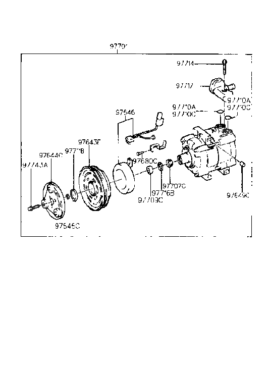 Hyundai 97701-22060 Compressor Assembly