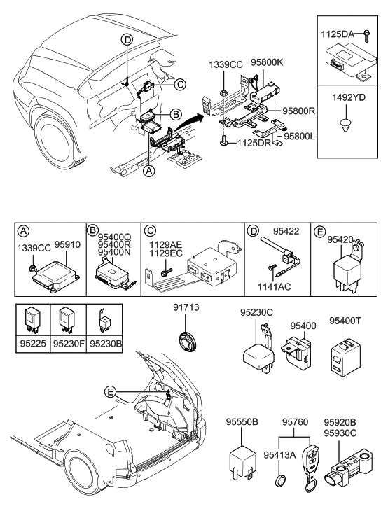 Hyundai 95230-1D200 Relay Assembly-Power
