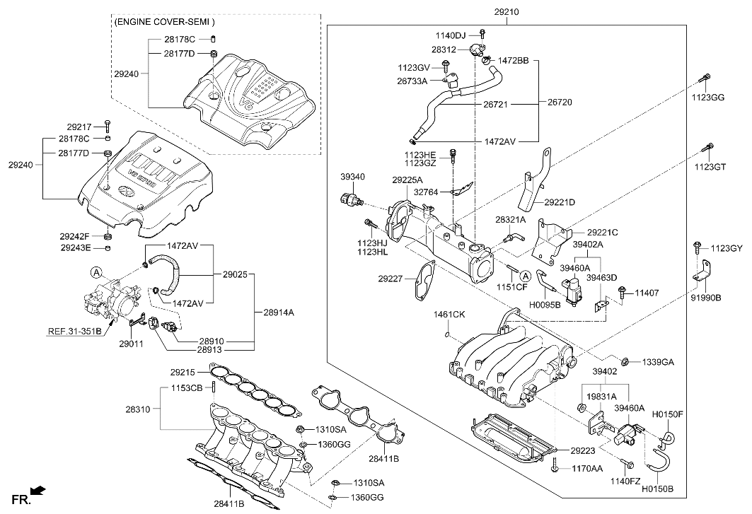 Hyundai 29242-37450 T-Bush, B