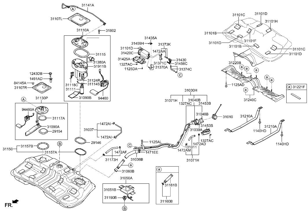 Hyundai 31173-2E300 Hose-Tank Return