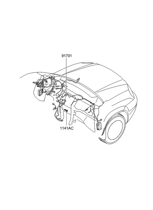 Hyundai 91700-2E071 Wiring Assembly-Air Bag