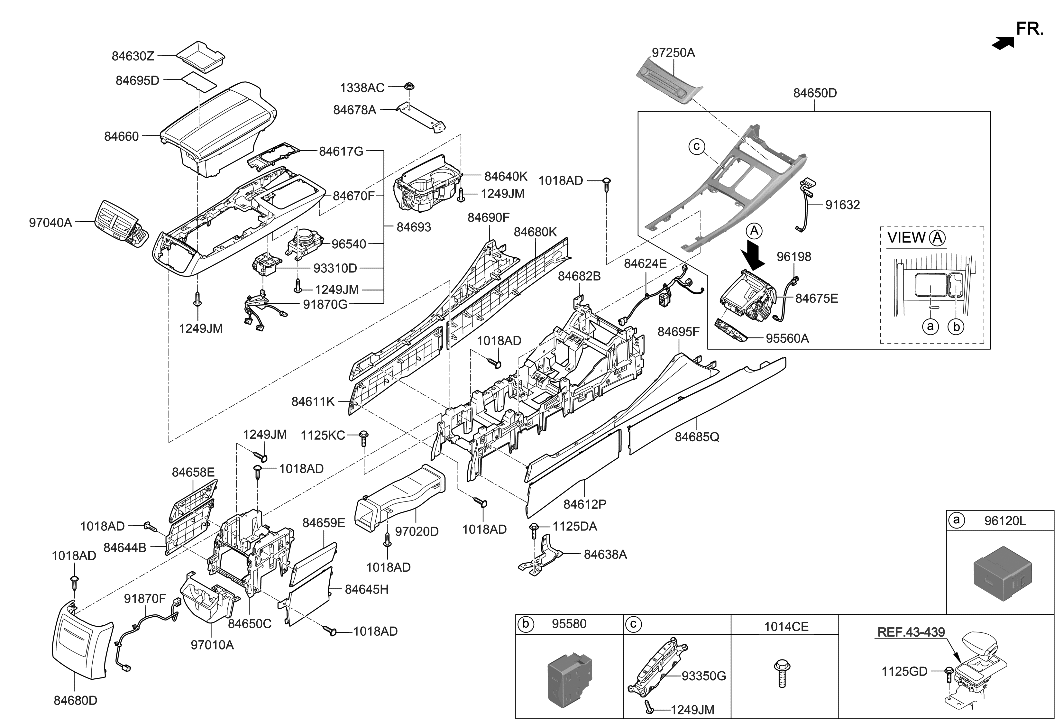 Hyundai 84660-D2BB0-NNB ARMREST Assembly-Console