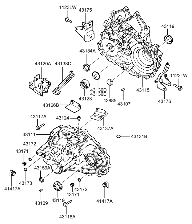 Hyundai 43136-39910 Channel-Oil Main,Rear