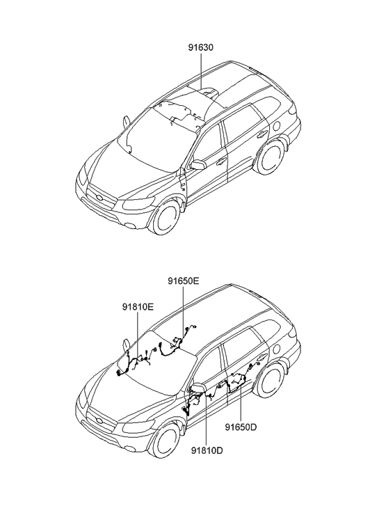 Hyundai 91800-0W290 Wiring Assembly-Roof