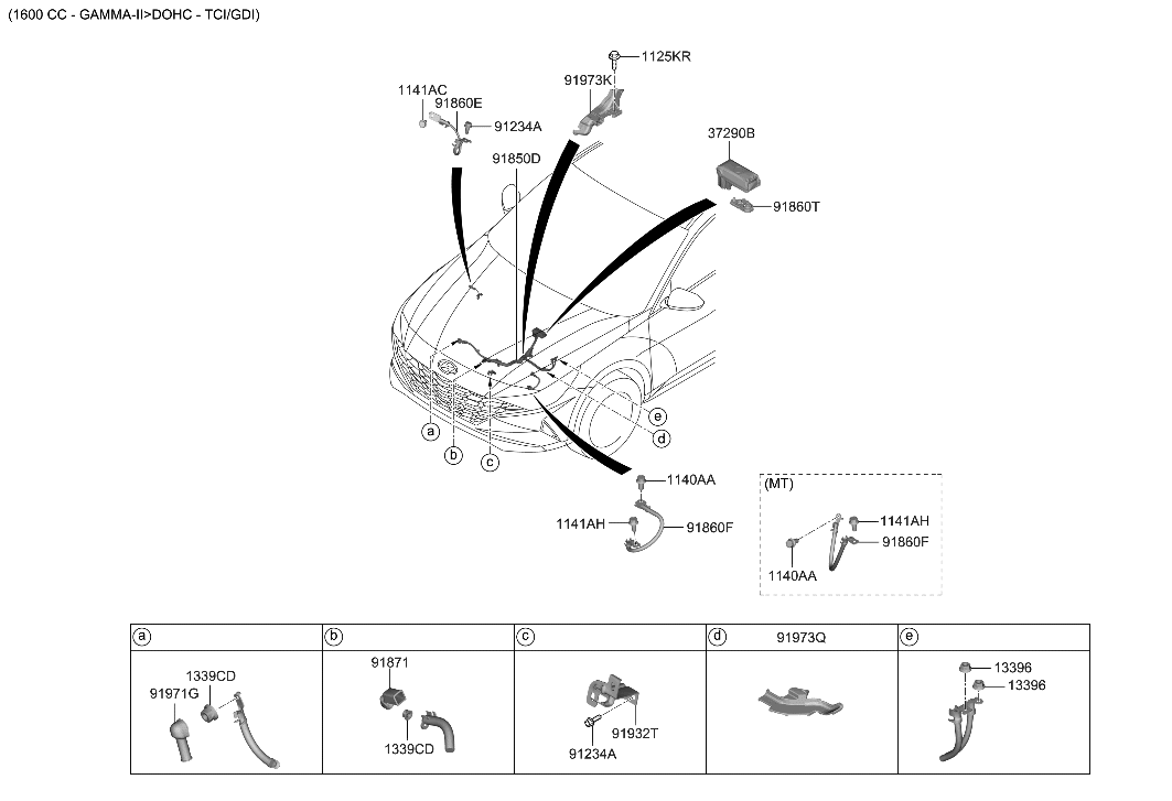 Hyundai 91961-AA135 Protector-Wiring