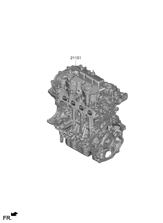 Hyundai 186M1-2MU00 Engine Assembly-Sub