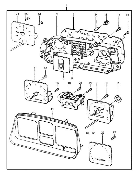 Hyundai 94410-21450 Gauge Assembly-Fuel & Temperature