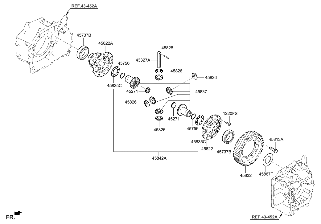 Hyundai 45832-26040 Gear-Differential Drive