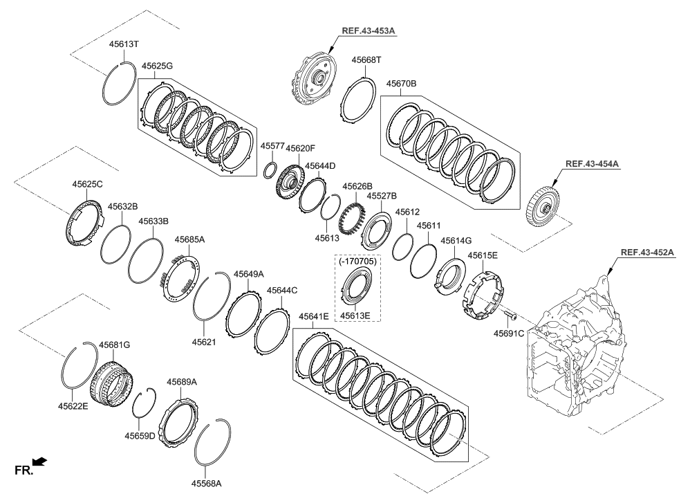 Hyundai 45613-26000 Piston-Under Drive Brake