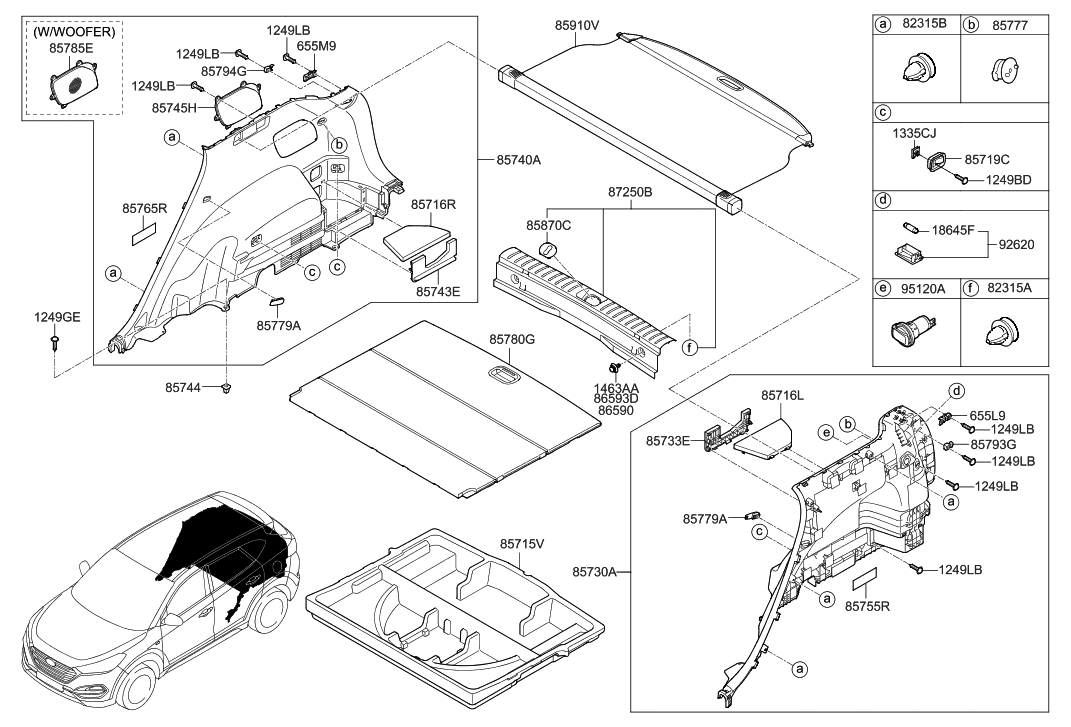 Hyundai 85725-D3000-TRY Tray Assembly-Luggage Floor Under