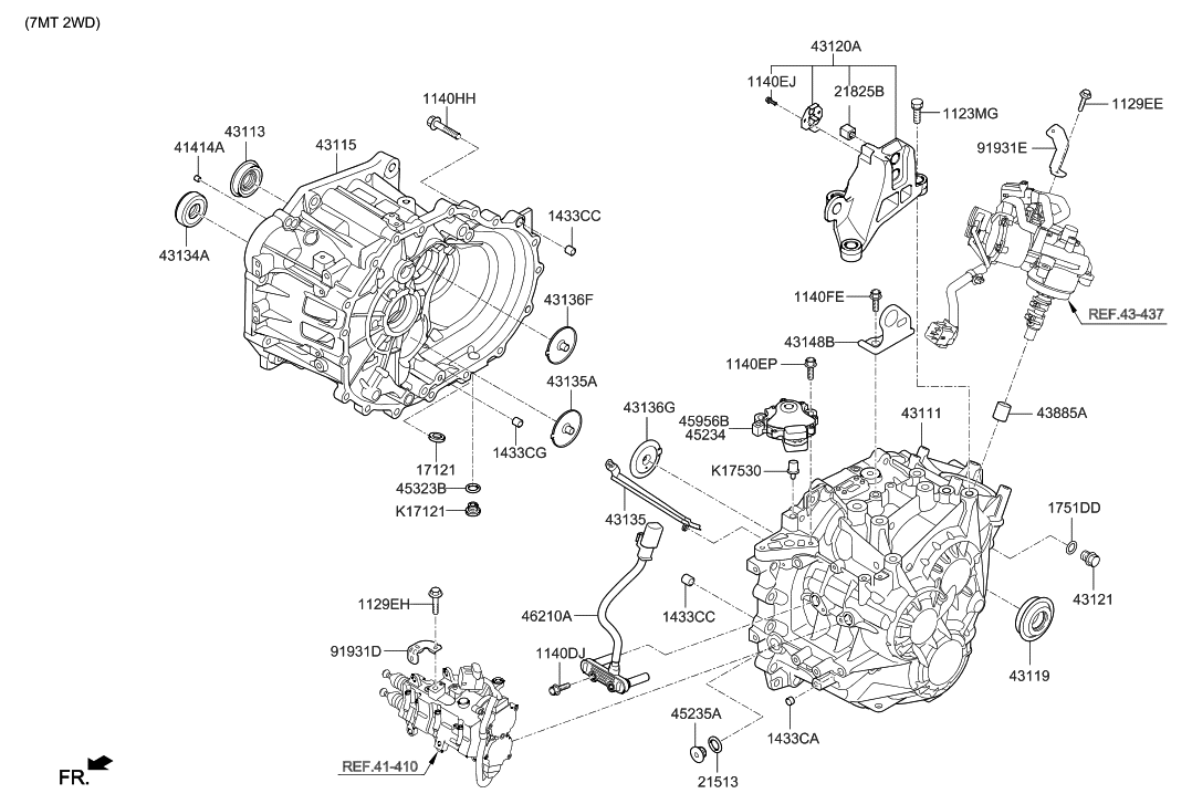 Hyundai 43120-2D000 Bracket-Trnasmission Support