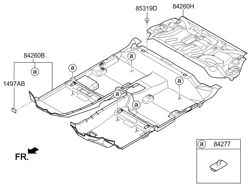 Hyundai 84260-D3210-TRY Carpet Assembly-Front Floor