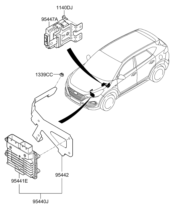 Hyundai 95442-2D710 Bracket-Transmission Control Module