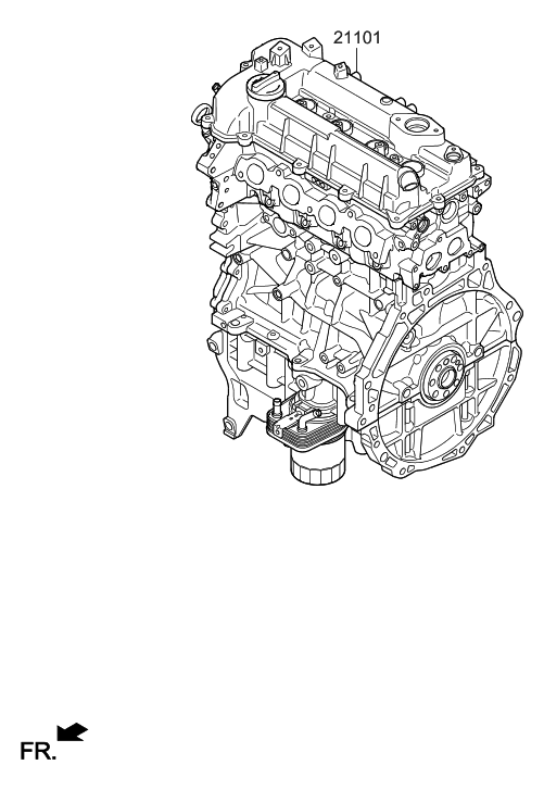 Hyundai 1B041-03U00 Engine Assembly-Sub