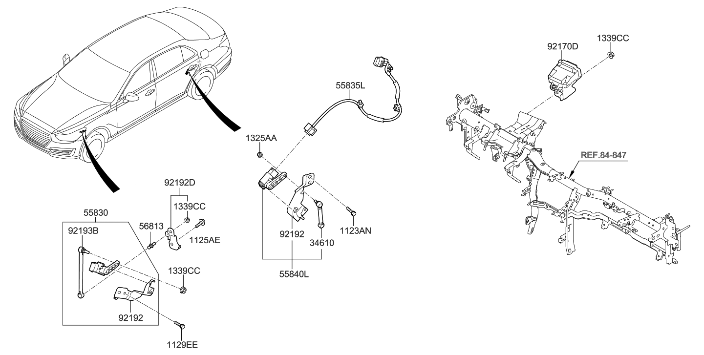 Hyundai 92194-D2000 Link Assembly-Sensor