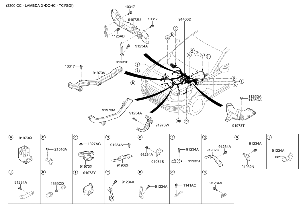 Hyundai 91420-D2024 Wiring Assembly-Control