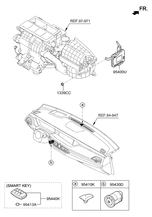 Hyundai 95410-D2000-VVB Secruity Indicator Assembly