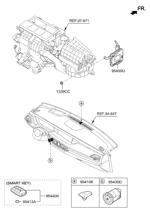 Hyundai 95410-D2000-UUB Secruity Indicator Assembly