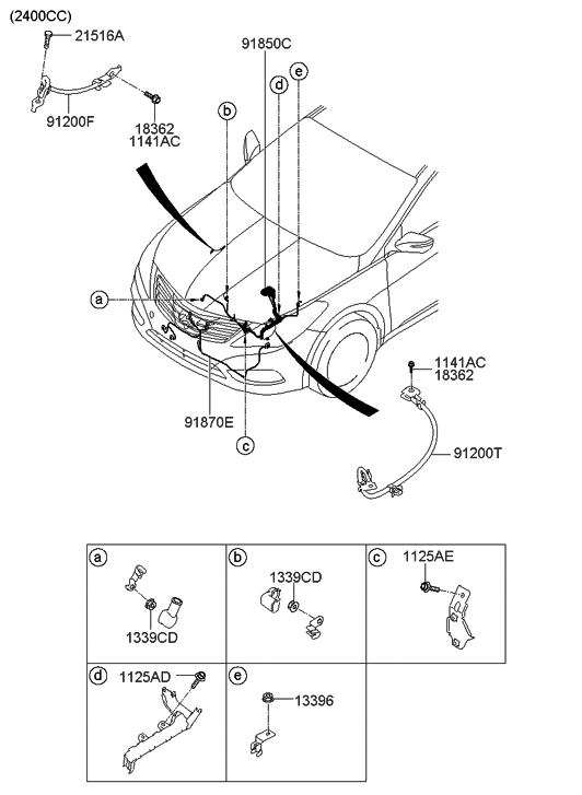 Hyundai 91840-3V010 Wiring Harness-Fem