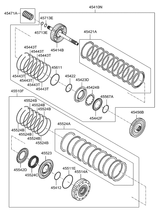 Hyundai 45510-3B260 Clutch Assembly-Over Drive