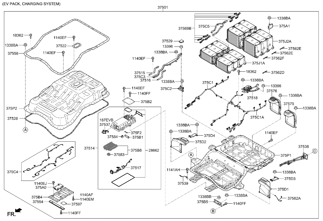 Hyundai 37539-G7001 WRG/HRNS-Battery System Ground