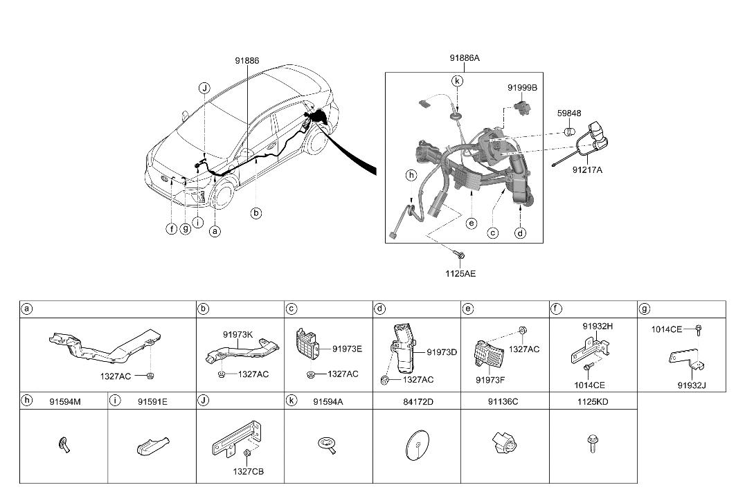 Hyundai 91931-G7200 Bracket-Wiring Mounting