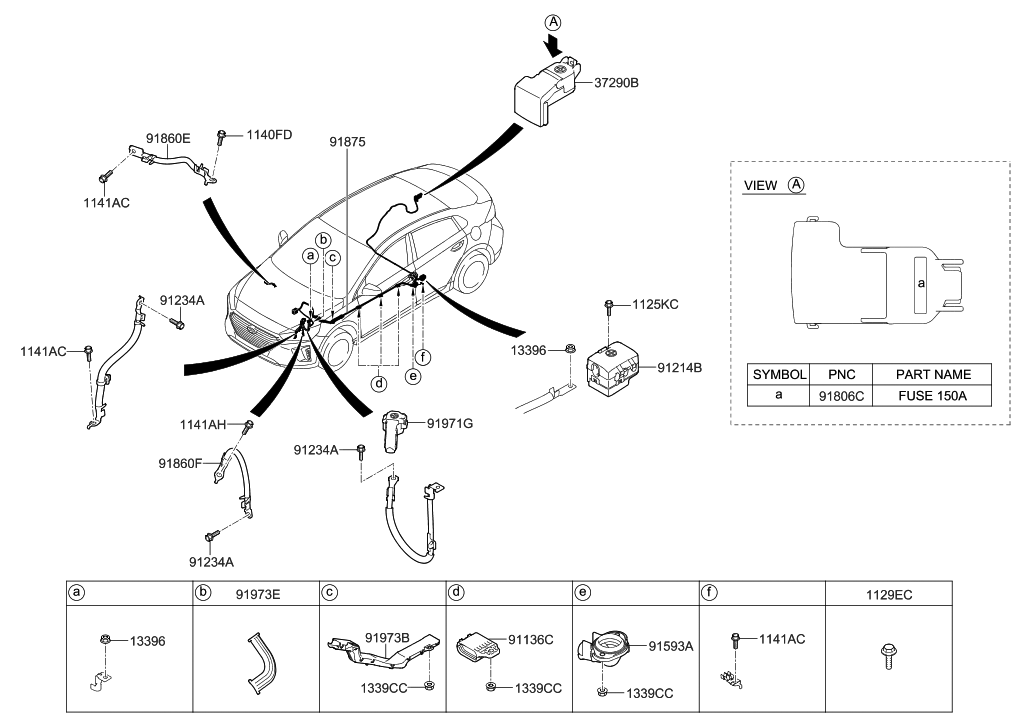 Hyundai 91875-G2010 Cable Assembly-D/Current Power