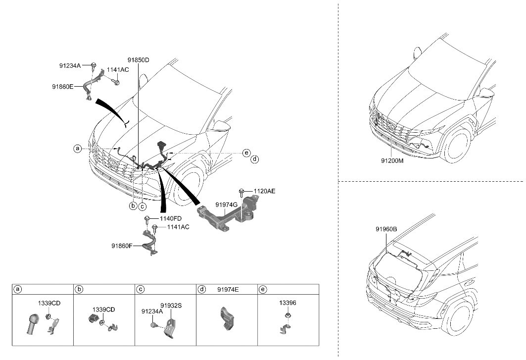 Hyundai 91650-CW100 Wiring Assembly-Tail Gate