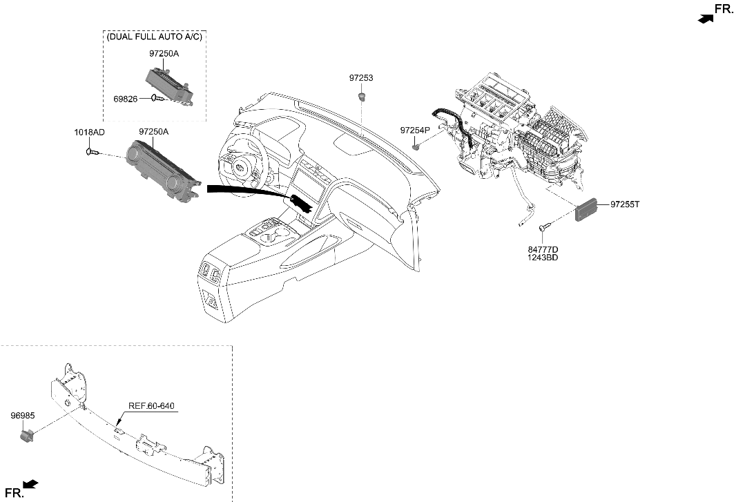 Hyundai 97255-CW201 CONTROL ASSY