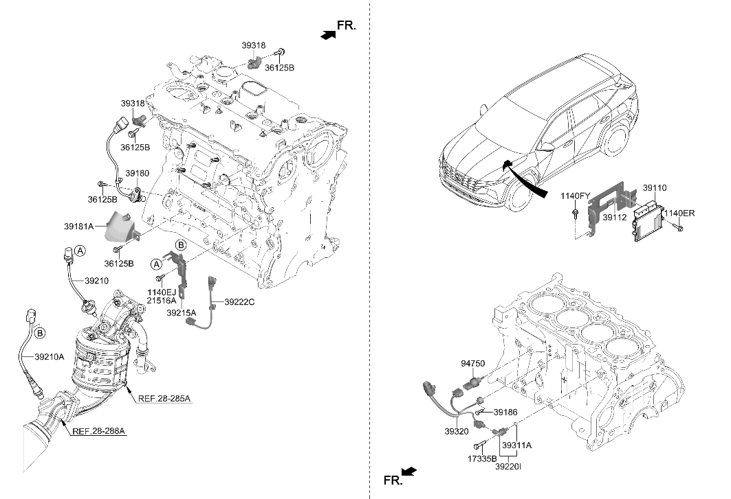 391102S316 Genuine Hyundai ELECTRONIC CONTROL UNIT