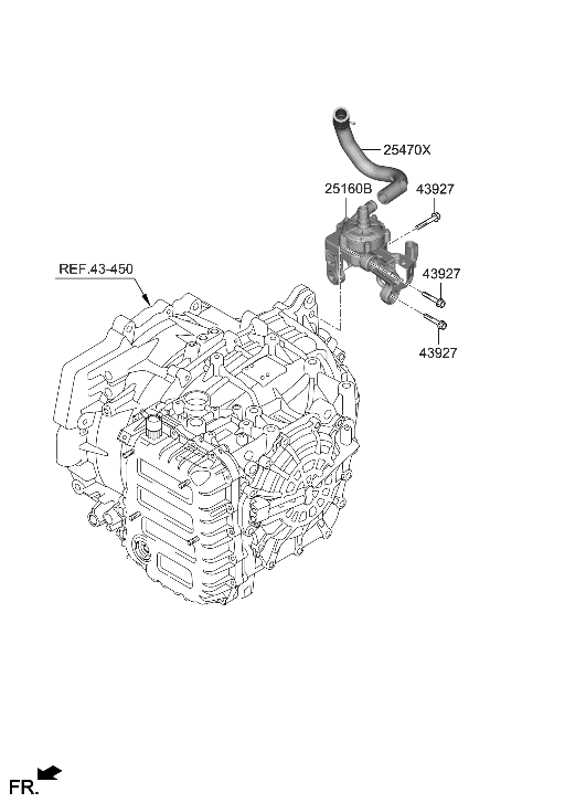 Hyundai 25470-2MHA0 AEWP Hose Assembly-Water