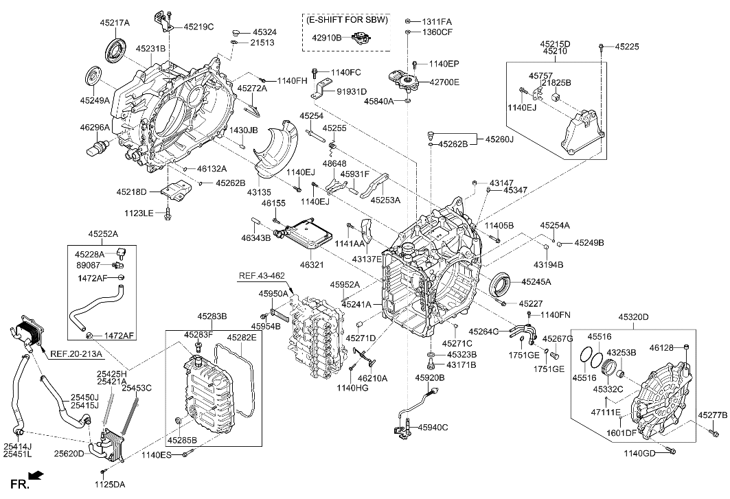 Hyundai 45280-3D501 COVER-VALVE BODY