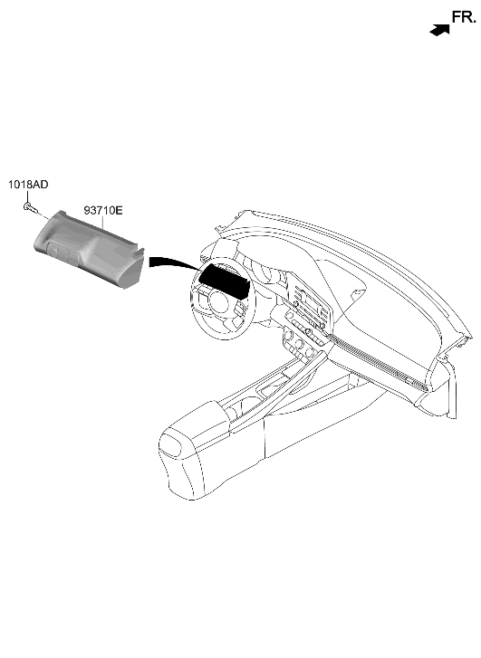 Hyundai 93700-AB000-TVN Switch Assembly-Side Crash Pad